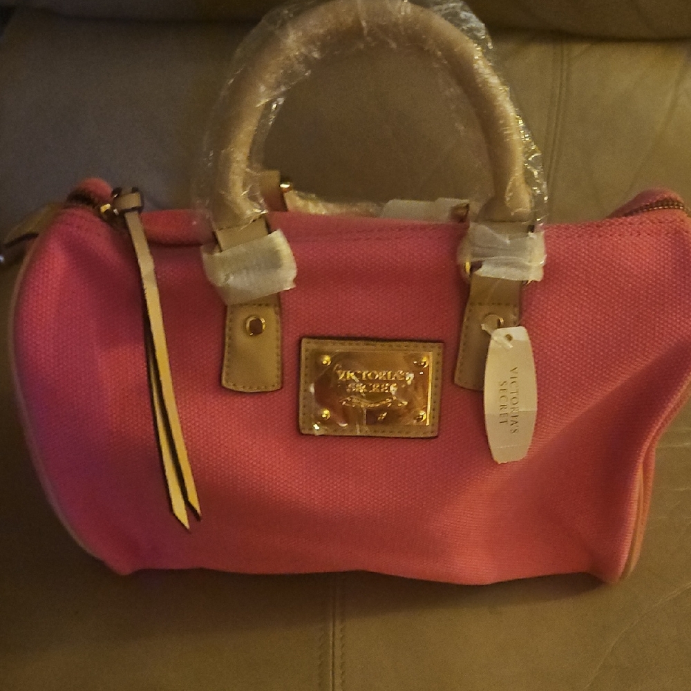 Victoria's Secret Pink and Gold Satchel